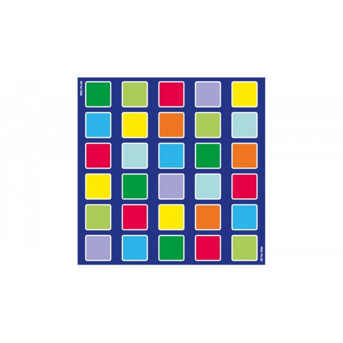 Covor mare 3x3 m pentru Copii cu patrate colorate Curcubeu Covor Multicolor Rainbow